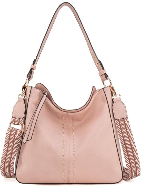 Handbags - Women's Guitar Pink Hobo Bucket Top Handle Satchel Shoulder Purse Handbag